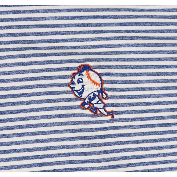 Vineyard Vines NY Mets Performance Golf Polo Shirt Mens Small Blue Striped - Picture 5 of 9